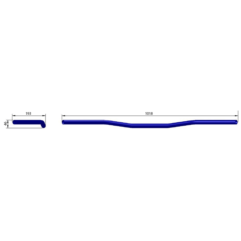 Motorradlenker Highsider Pro Wide Bar L11 1" Zoll, 95 mm chrom