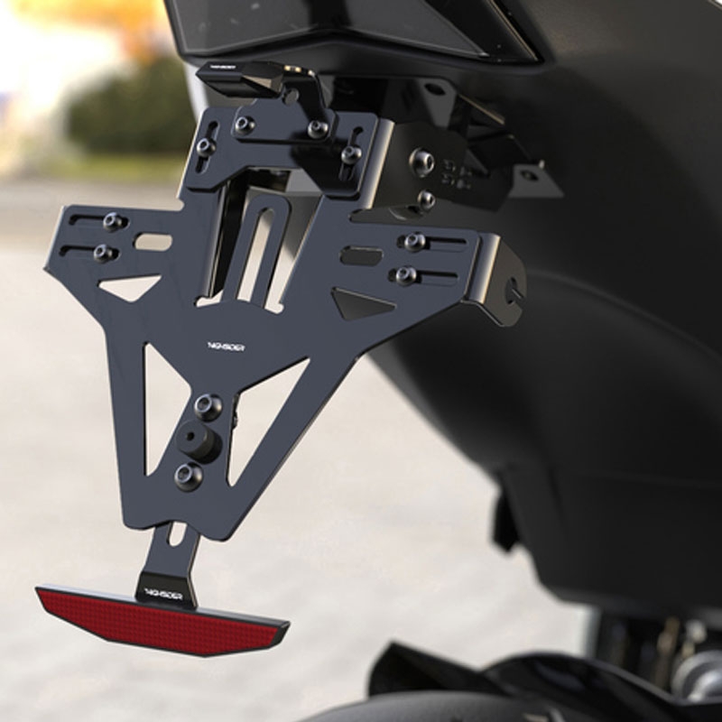 Kennzeichenhalter mit Beleuchtung Highsider Akron RS PRO KTM 690 SUPERMOTO und 690 ENDURO schwarz