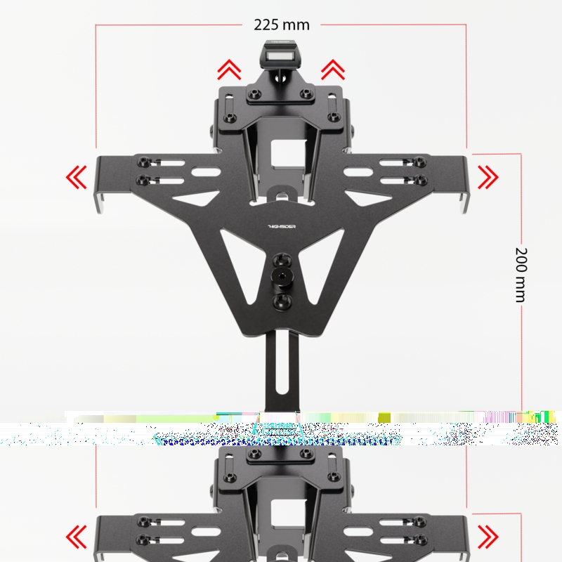 Kennzeichenhalter mit Beleuchtung Highsider Akron RS PRO Suzuki GSX-S 1000 (F) schwarz