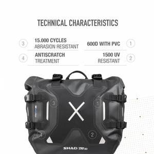 Waterproof saddle bags SHAD TR30 X0TR30