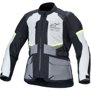 Motorradjacke Alpinestars Andes Air Drystar hellgrau-dunkelgrau-schwarz-fluogelb