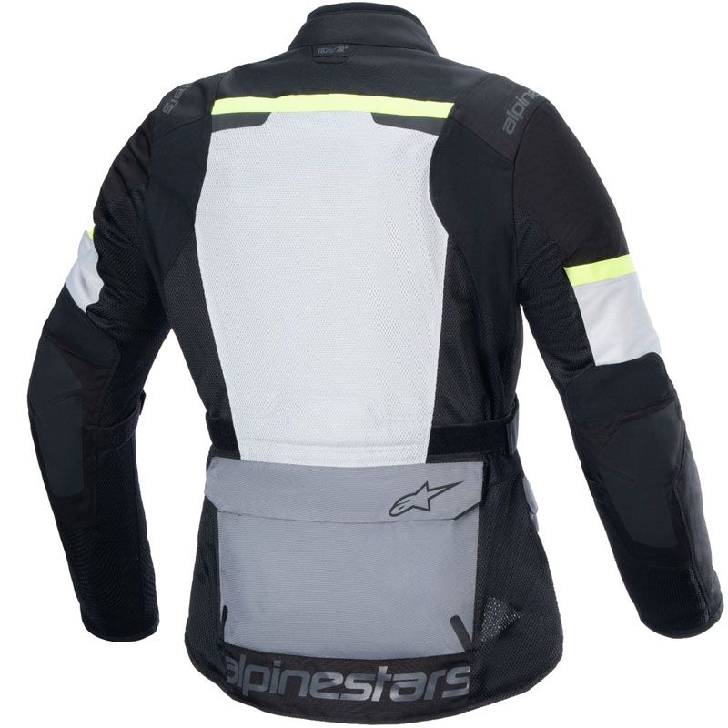 Motorradjacke Alpinestars Andes Air Drystar hellgrau-dunkelgrau-schwarz-fluogelb