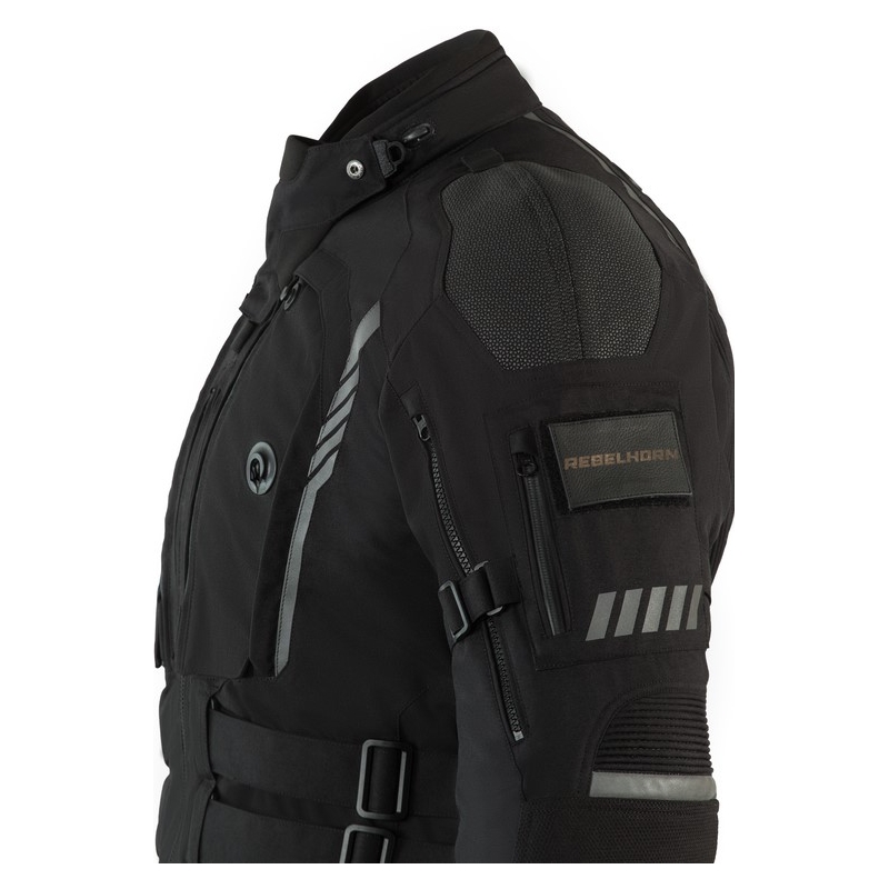 Rebelhorn Patrol Schwarze Motorradjacke