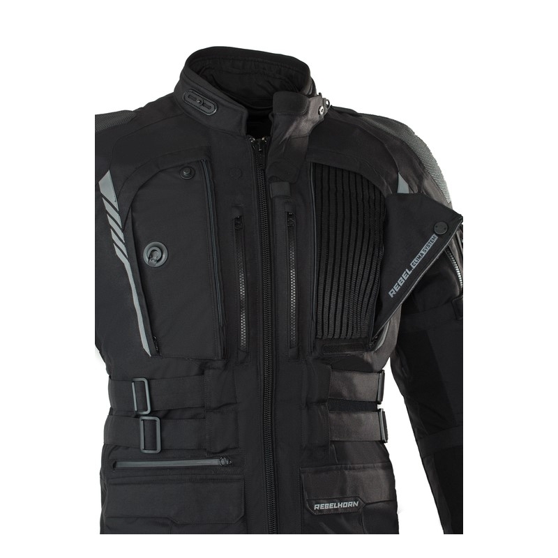 Rebelhorn Patrol Schwarze Motorradjacke