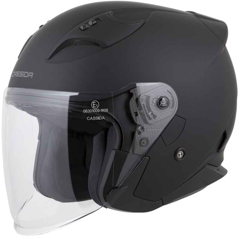 Motorradhelm Cassida Reflex 2.0 Solid Mattschwarz-Dunkelgrau
