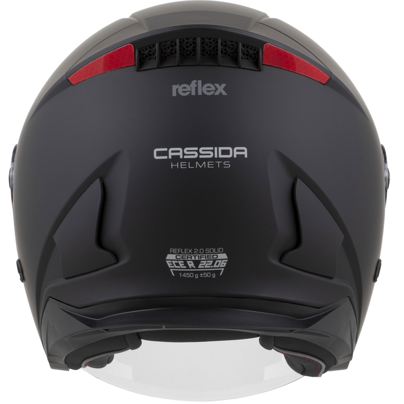 Motorradhelm Cassida Reflex 2.0 Solid Mattschwarz-Dunkelgrau