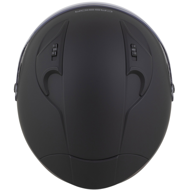 Motorradhelm Cassida Reflex 2.0 Solid Mattschwarz-Dunkelgrau