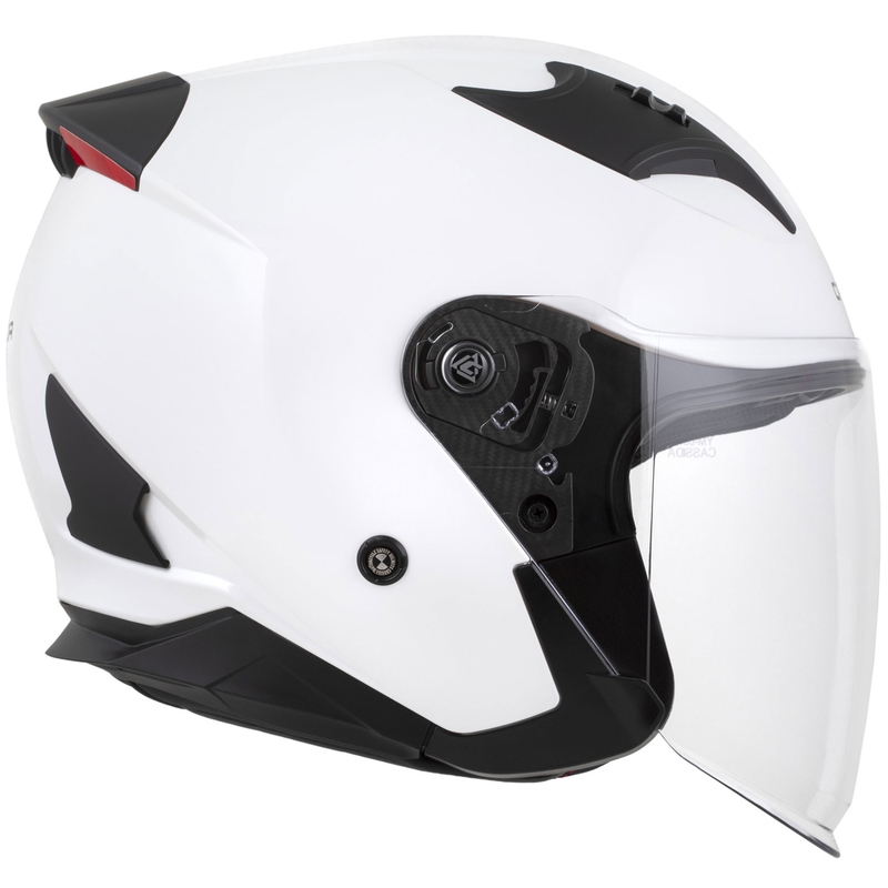 Cassida Reflex 2.0 Solid Jet-Motorradhelm weiß-schwarz
