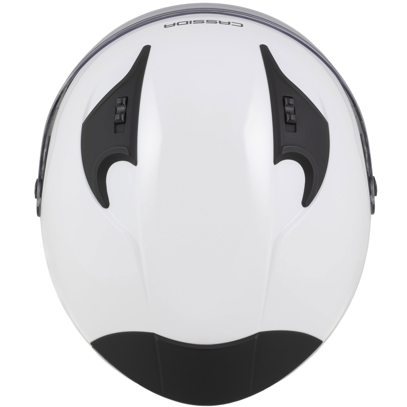 Cassida Reflex 2.0 Solid Jet-Motorradhelm weiß-schwarz