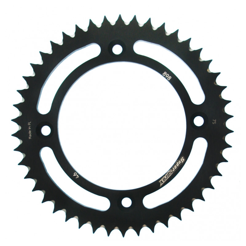 Aluminium-Ketten Rad SUPERSPROX schwarz 46T, 428