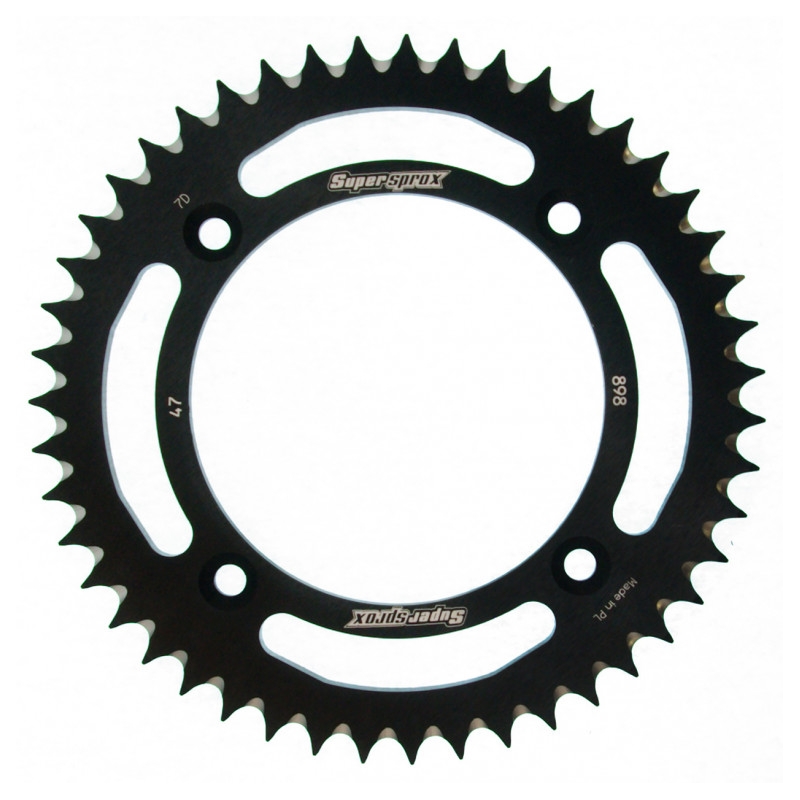 Aluminium-Ketten Rad SUPERSPROX schwarz 47T, 428