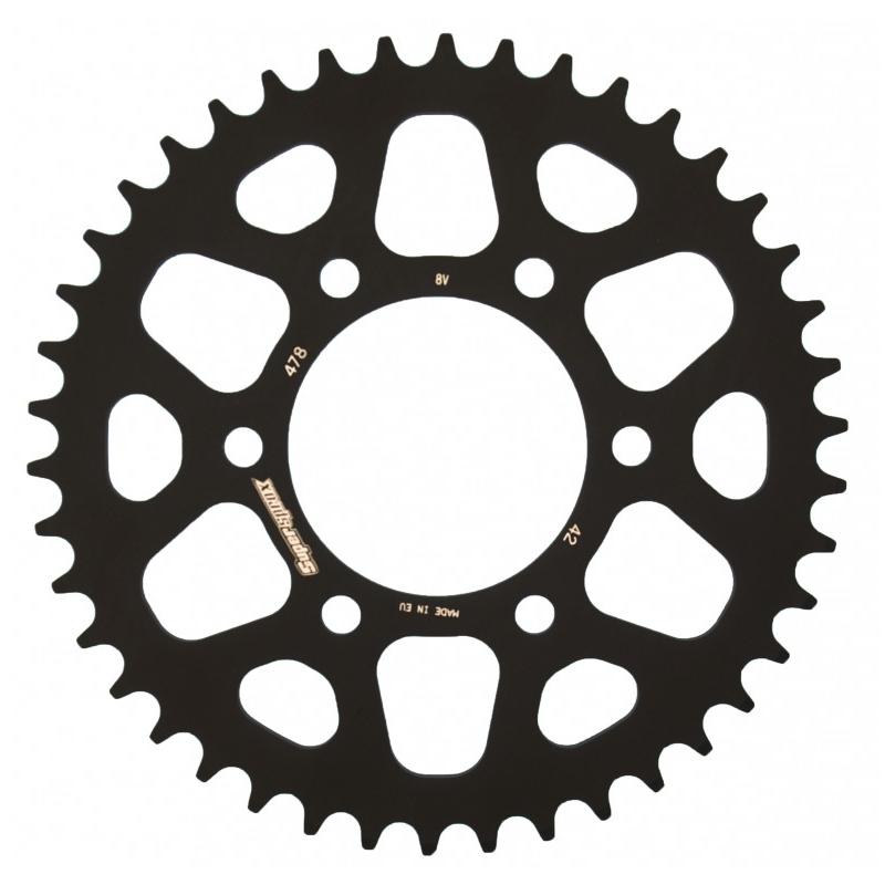 Aluminium-Ketten Rad SUPERSPROX schwarz 42T, 520