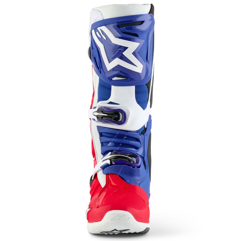 Motorradstiefel Alpinestars Tech 10 Limited Edition FORTITUDE Weiß-Blau-Rot