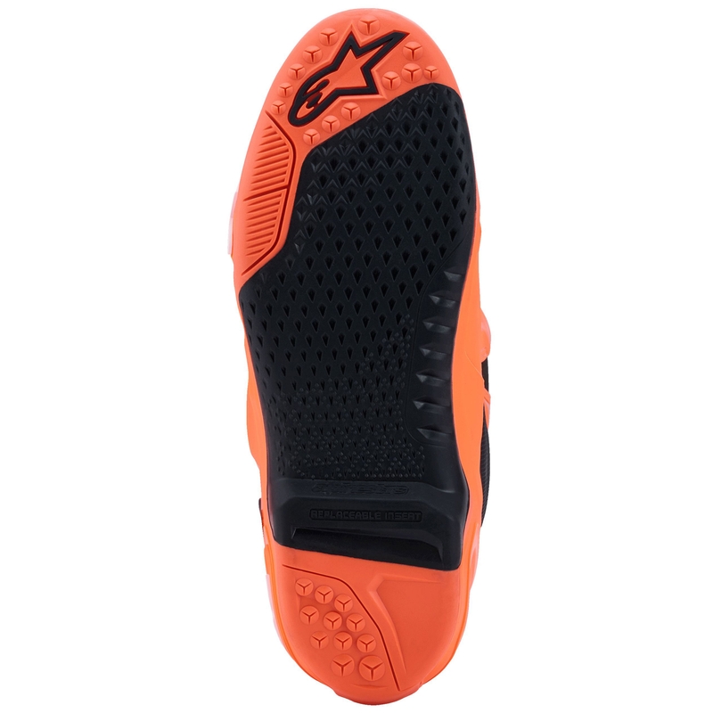 Alpinestars Tech 10 Supervented Motorradstiefel fluo orange-schwarz-weiß