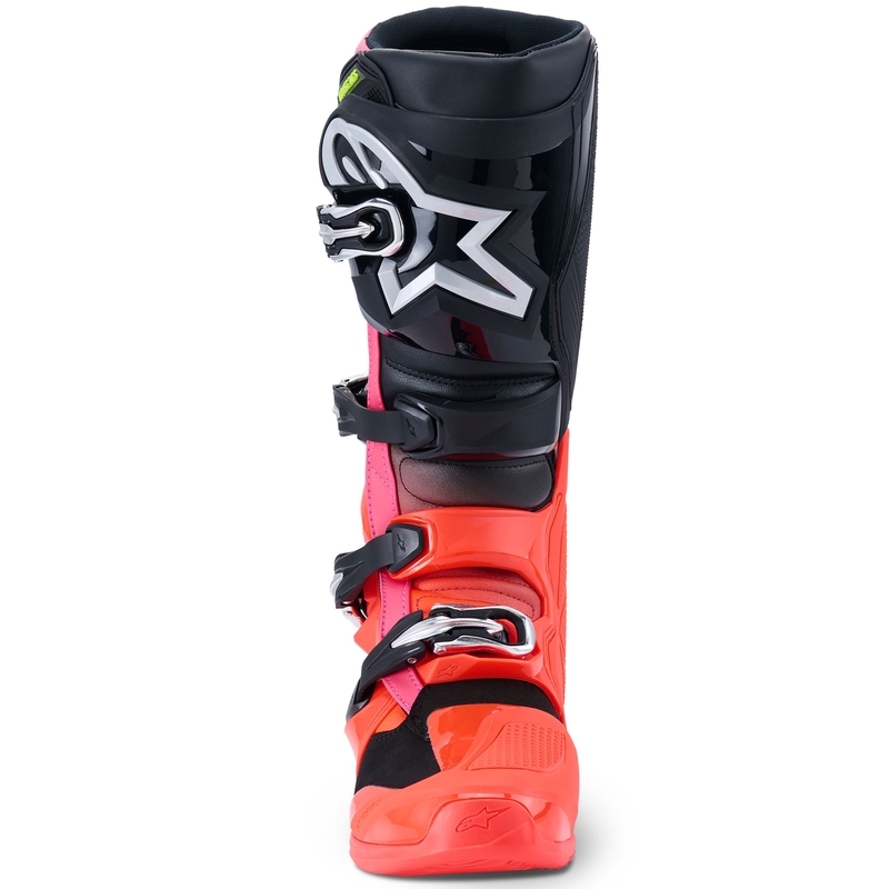 Alpinestars Tech 7 Motorradstiefel schwarz-fluo rot-fluo pink