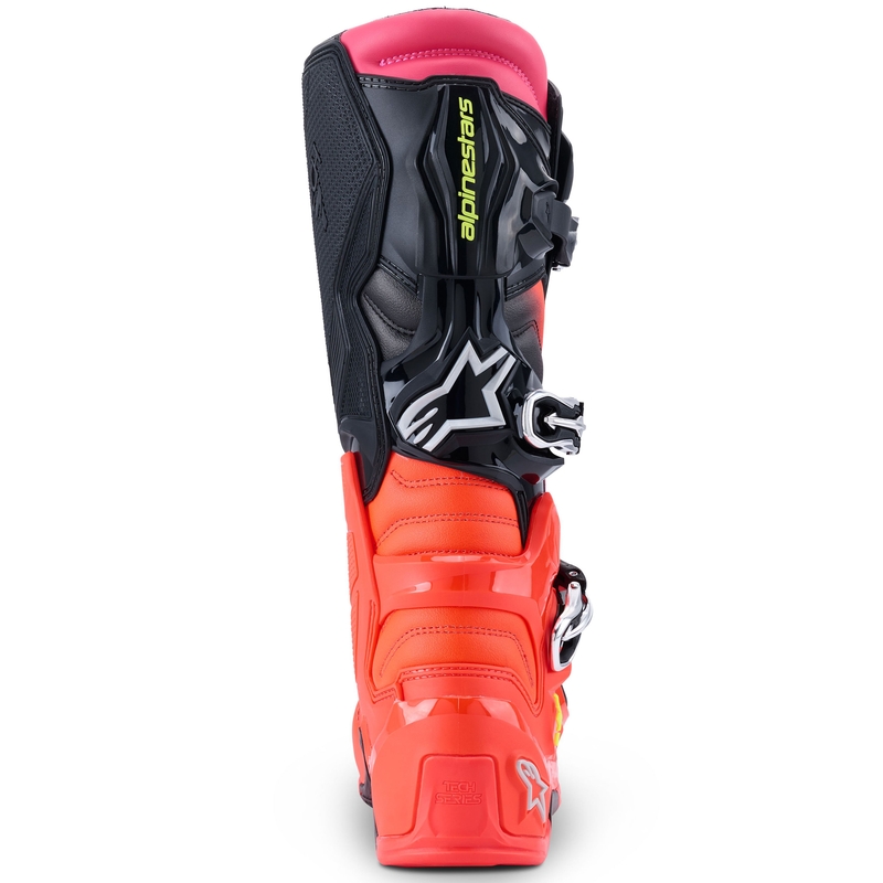 Alpinestars Tech 7 Motorradstiefel schwarz-fluo rot-fluo pink