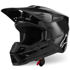 Alpinestars S-M3 Solid Motocrosshelm schwarz
