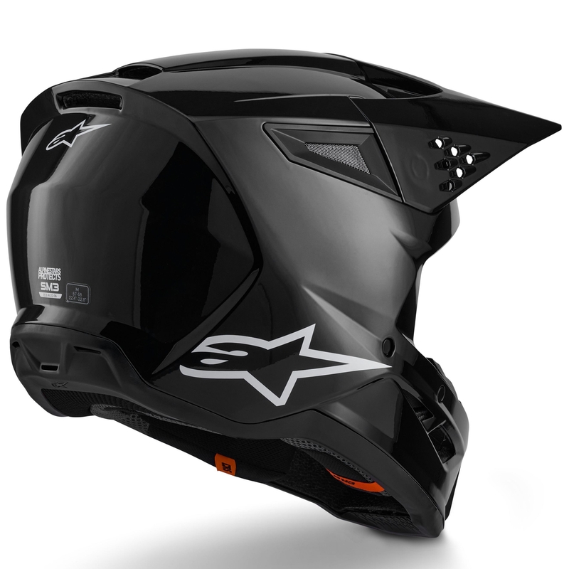 Alpinestars S-M3 Solid Motocross-Helm, schwarz