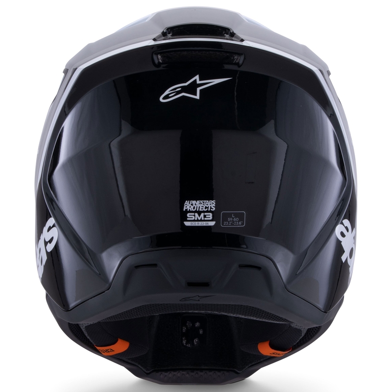 Alpinestars S-M3 Radium Motocrosshelm schwarz-weiß-grau