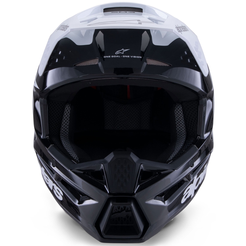 Alpinestars S-M3 Radium Motocrosshelm schwarz-weiß-grau