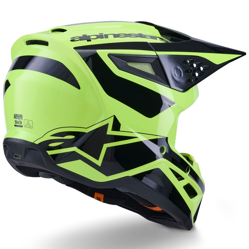 Alpinestars S-M3 Heat Motocrosshelm fluo gelb-schwarz