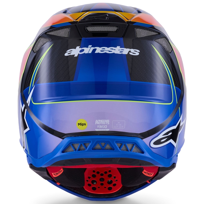 Alpinestars Supertech S-M10 Era Motocrosshelm blau-rot-fluogelb