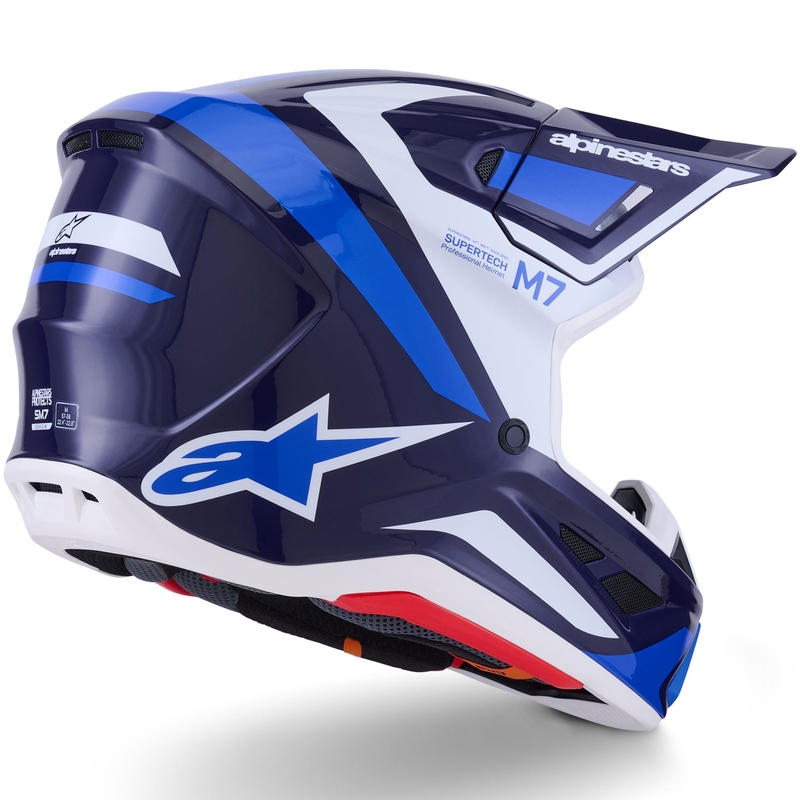 Alpinestars SM7 Rise Motocrosshelm blau-weiß