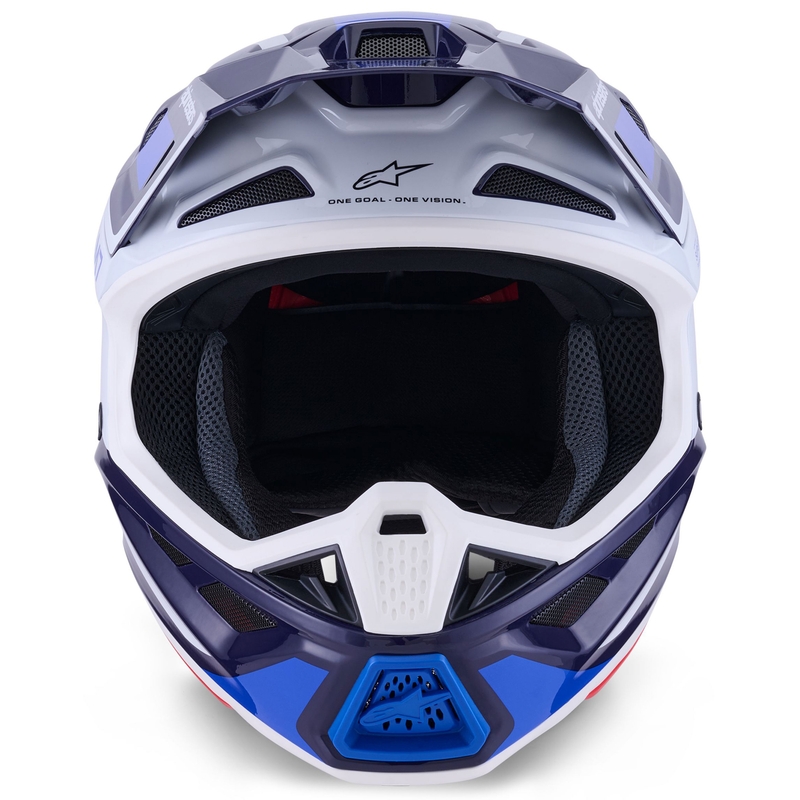 Alpinestars SM7 Rise Motocrosshelm blau-weiß