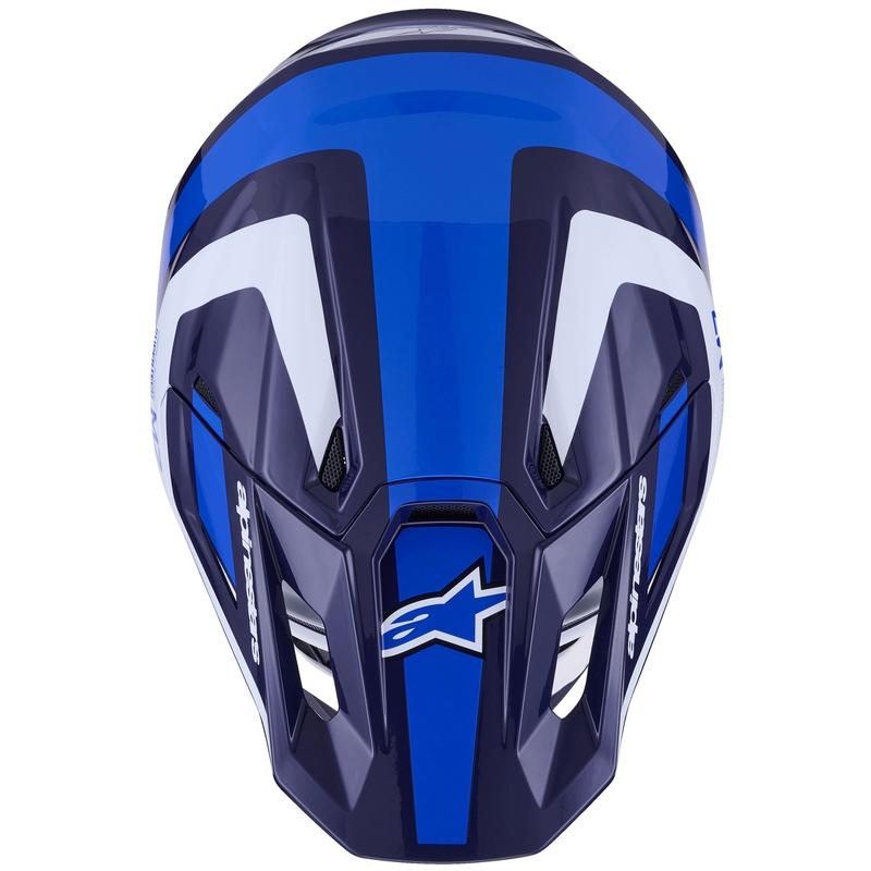 Alpinestars SM7 Rise Motocrosshelm blau-weiß