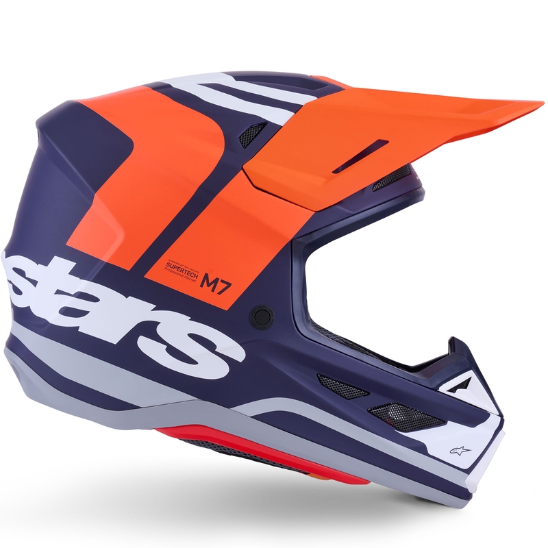 Alpinestars SM7 Core Motocrosshelm matt orange-blau-weiß