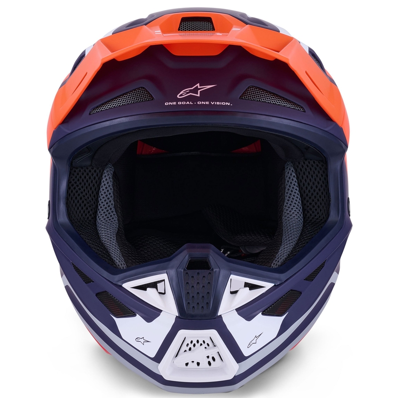 Alpinestars SM7 Core Motocrosshelm matt orange-blau-weiß