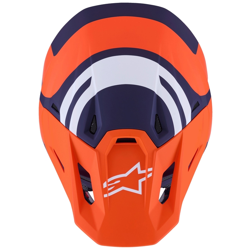 Alpinestars SM7 Core Motocrosshelm matt orange-blau-weiß