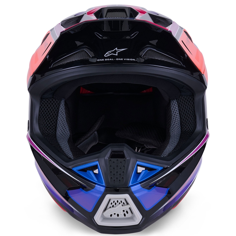 Alpinestars SM7 Fuse Motocrosshelm blau-lila-pink