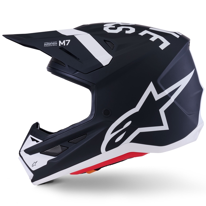 Alpinestars SM7 Dasher Motocrosshelm matt schwarz-weiß