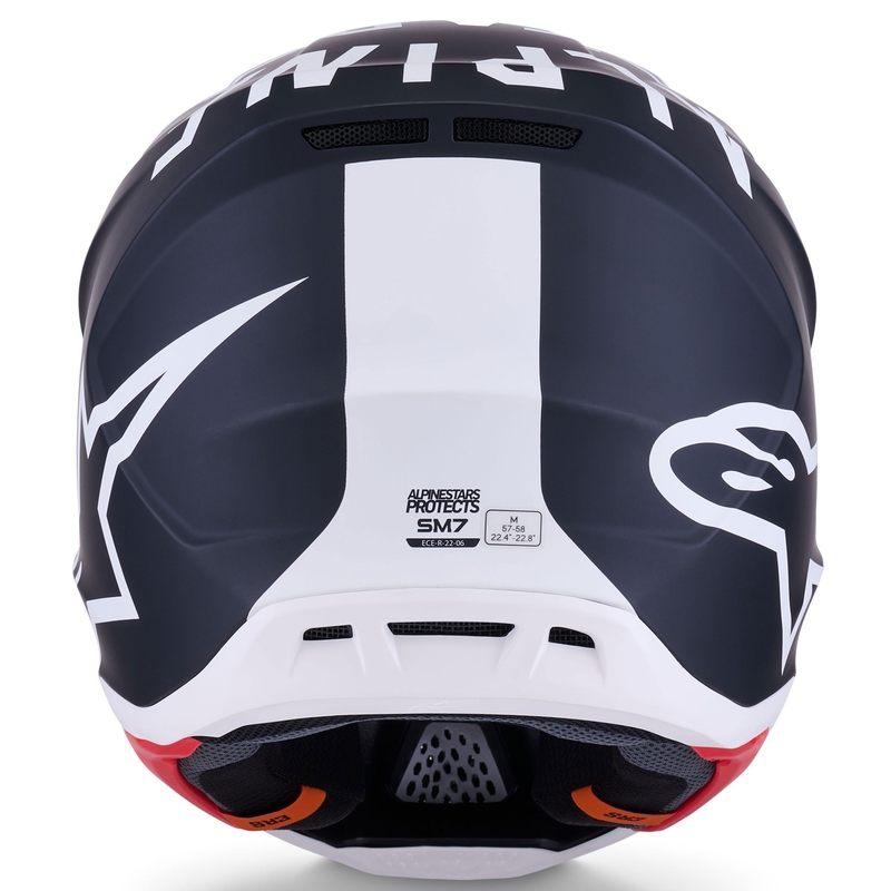 Alpinestars SM7 Dasher Motocrosshelm matt schwarz-weiß