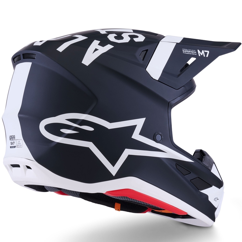 Alpinestars SM7 Dasher Motocrosshelm matt schwarz-weiß