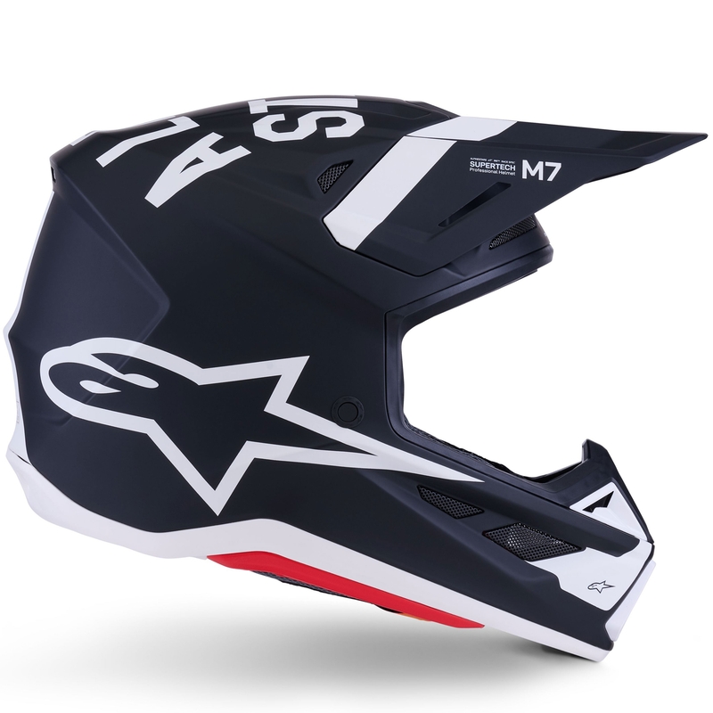 Alpinestars SM7 Dasher Motocrosshelm matt schwarz-weiß