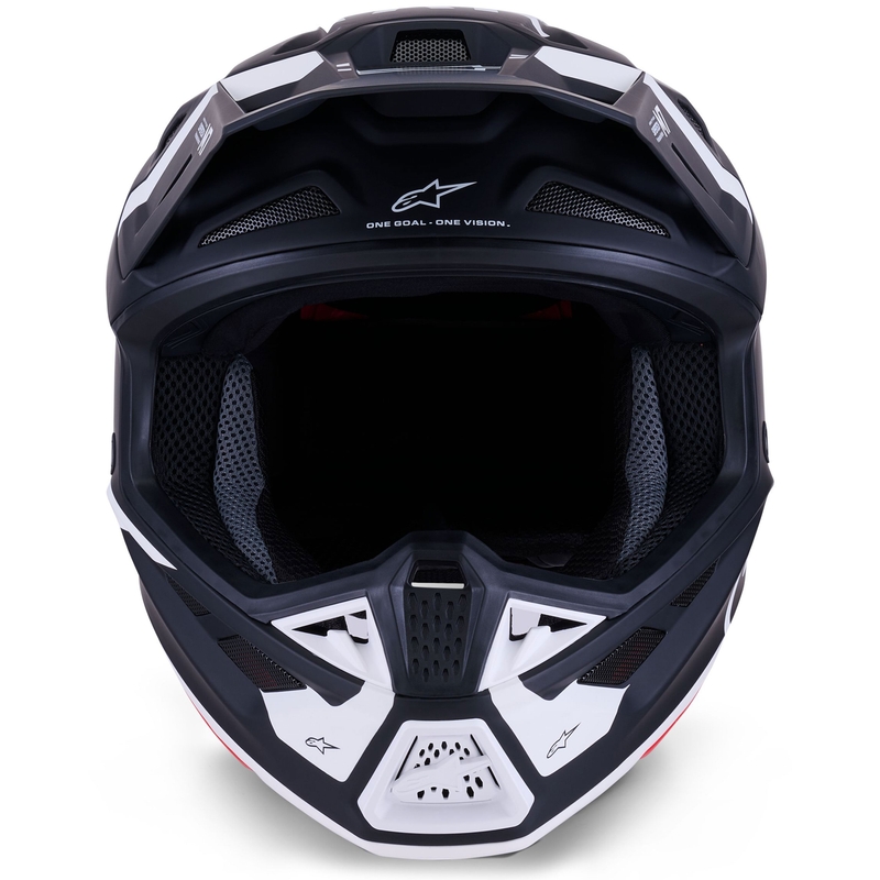 Alpinestars SM7 Dasher Motocrosshelm matt schwarz-weiß