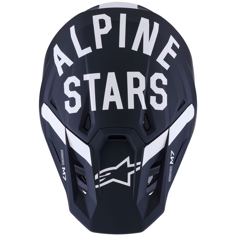 Alpinestars SM7 Dasher Motocrosshelm matt schwarz-weiß