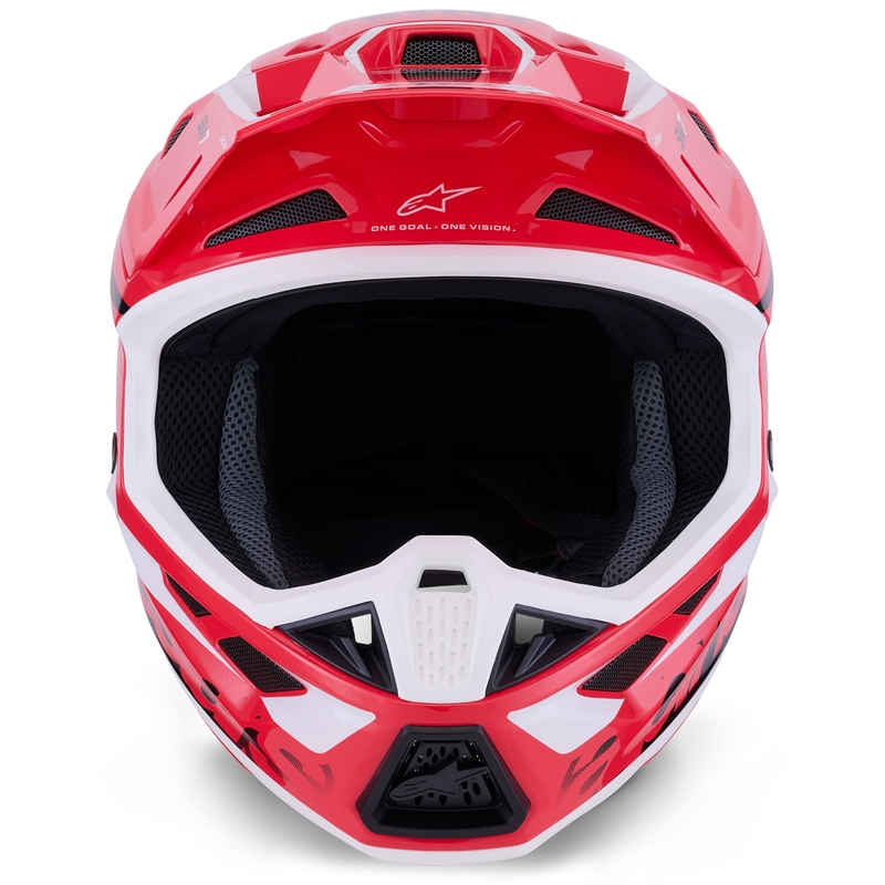 Alpinestars SM7 Deed Motocrosshelm rot-schwarz-weiß
