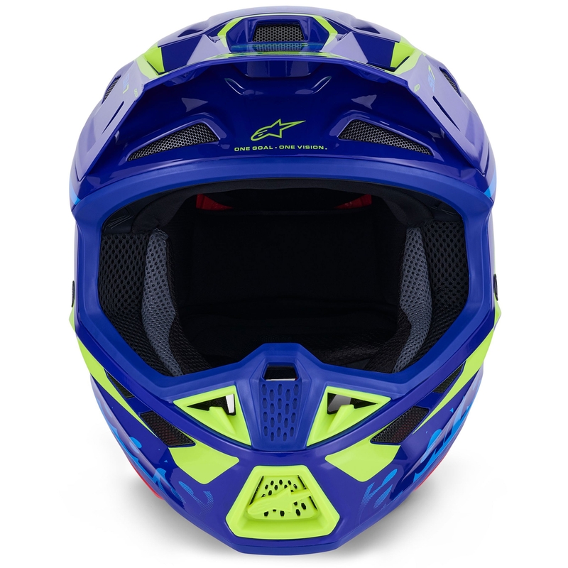 Alpinestars SM7 Deed Motocrosshelm blau-fluo gelb