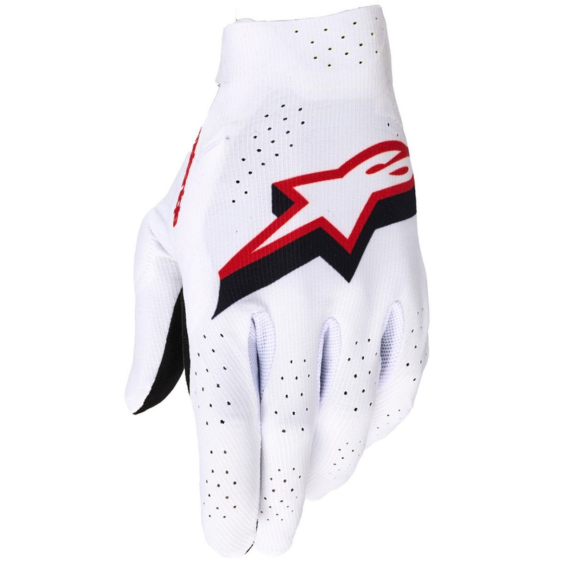 Alpinestars Supertech MX Motocross Handschuhe weiß-schwarz-rot