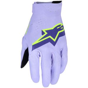 Alpinestars Supertech MX Motocross-Handschuhe lavendel-lila-gelb