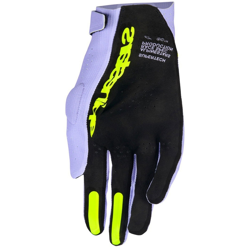 Alpinestars Supertech MX Motocross-Handschuhe lavendel-lila-gelb