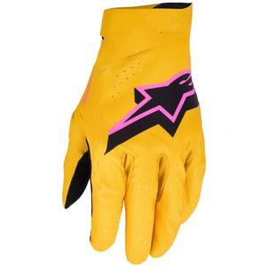 Alpinestars Supertech MX Motocross-Handschuhe gold-schwarz-neonpink
