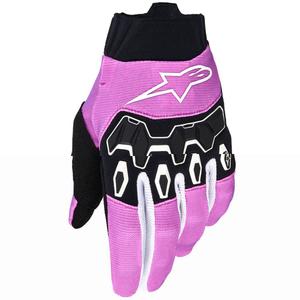 Crosshandschuhe Alpinestars Stella Full Bore V2 Weiß-Neonpink-Schwarz Damen