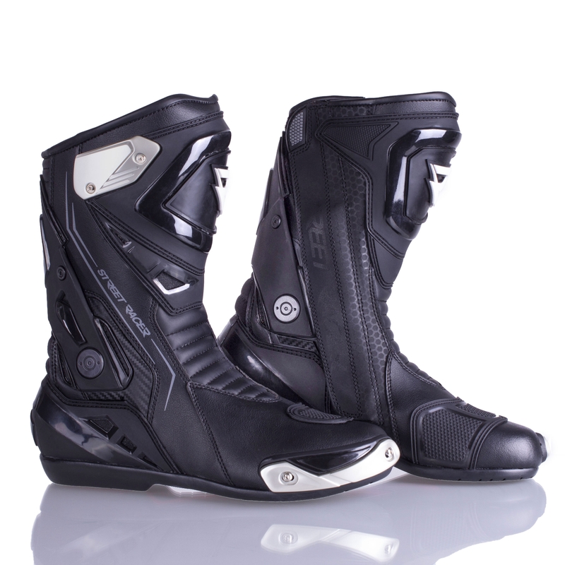 Street Racer GTR Motorradstiefel schwarz