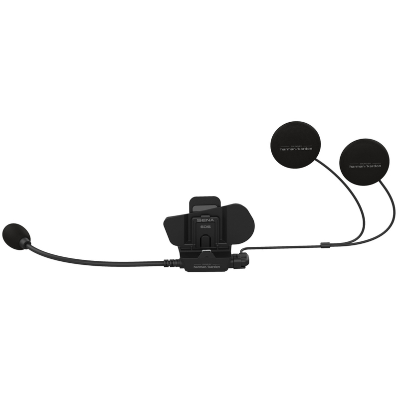 Helmhalterung mit Zubehör für Sena 60S Headset inkl. fest installiertem Mikrofon, schwarz