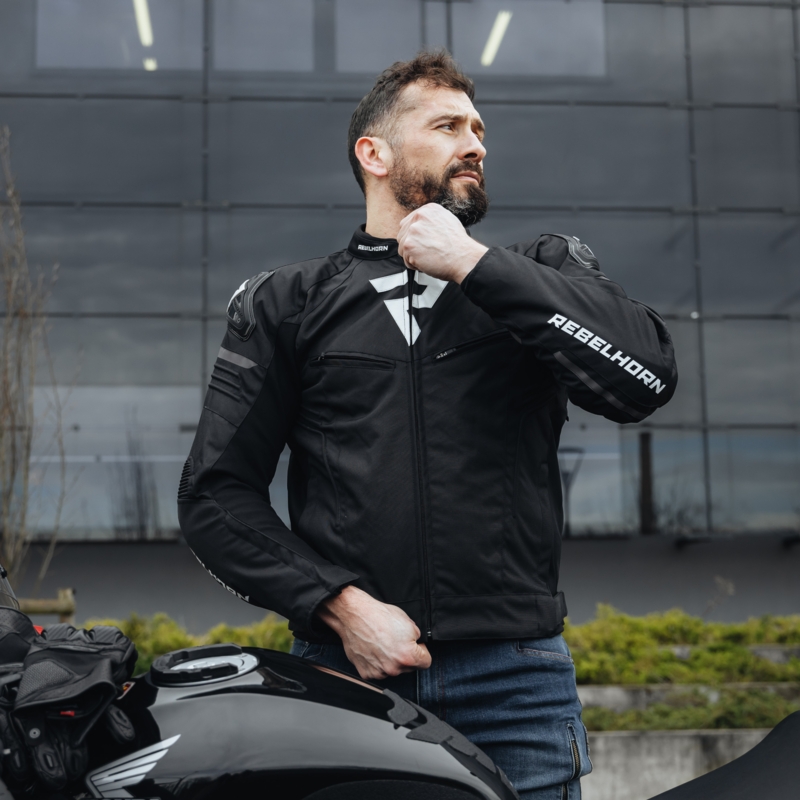 Rebelhorn Vandal Motorradjacke schwarz-weiß
