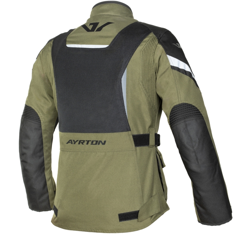 Damen Motorradjacke Ayrton Teressa II Flow dunkelgrün-schwarz